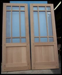 9 lite over single panel french door