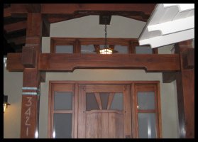 Greene & Greene #5 Entry system with transom